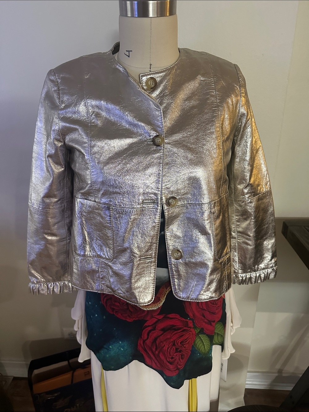 Bully silver leather jacket